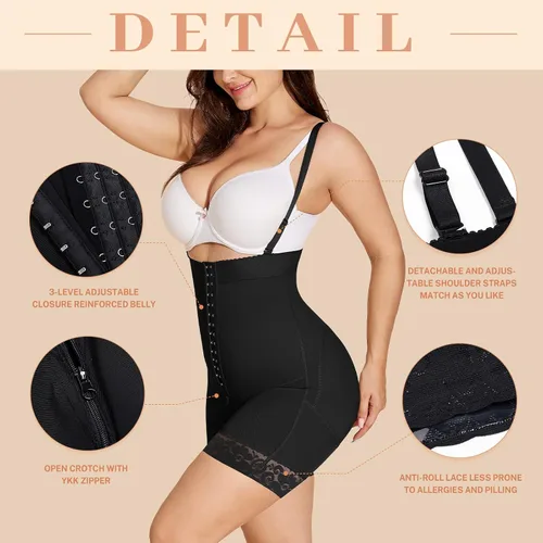 Vista 4 de SHAPSHE Fajas Colombianas Shapewear for Women Tummy Control Butt Lifter Short