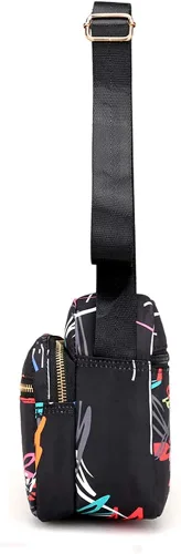 Vista 2 de Collsants Pequeño bolso de nailon con bolsillos con cremallera para viajar