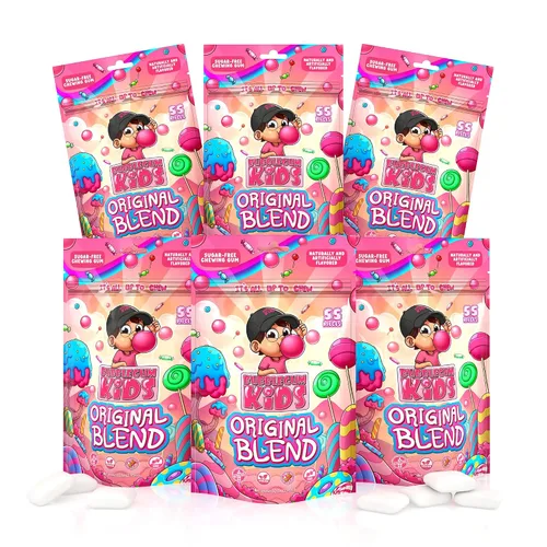 Vista 17 de Bubblegum Kids Hannah's Frozen Banana - Goma de mascar sin azúcar Relleno de calcetines, dulces navideños, recuerdos de fiesta, goma de mascar sin
