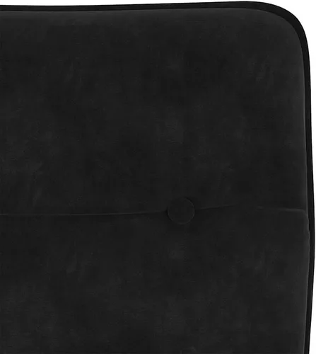 Vista 8 de Juego de 6 sillas de comedor modernas tapizadas de terciopelo negro con madera contrachapada y marco de metal, cómodos asientos para comedor