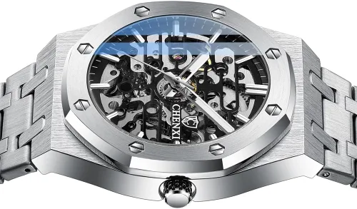 Vista 3 de CHENXI - Reloj mecánico automático de acero inoxidable para hombre