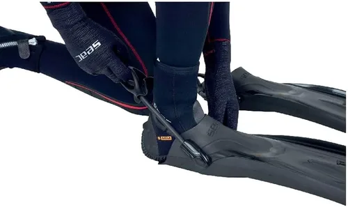 Vista 7 de SEAC Propulsion S - Aletas de buceo de tacón abierto con correa de honda y bolsillo anatómico para el pie