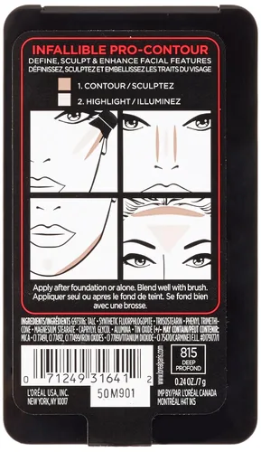 Vista 3 de Paleta de contorno L'Oreal Paris cosméticos Infallible Pro.