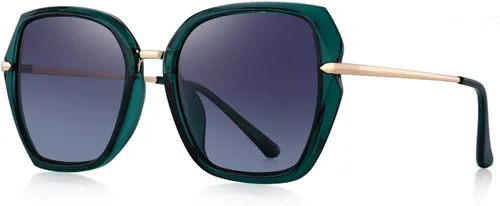 Vista 15 de Lentes de sol polarizados para mujer, con protección UV400, anteojos de moda Negro