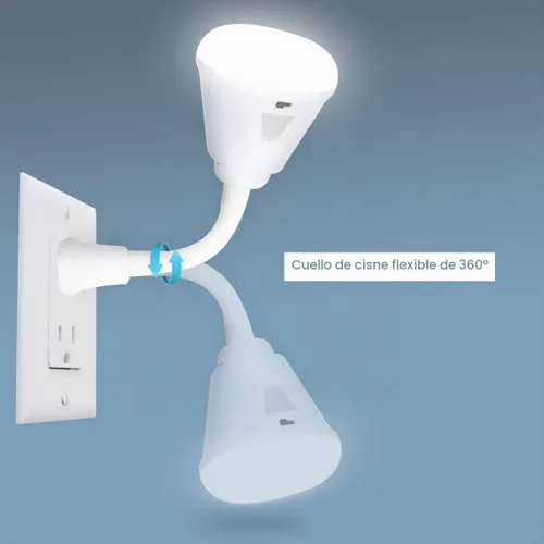 Vista 7 de Luz nocturna enchufable con sensor de movimiento, luz LED con sensor infrarrojo de 6W, luz AC 85-265V PIR sensor infrarrojo detector de movimiento