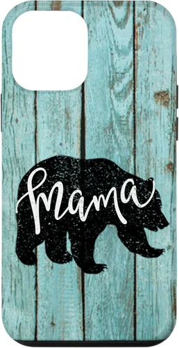 Vista 16 de Turquoise Woodgrain Rustic Farmhouse Shiplap Wood Mama Bear Case for iPhone 17