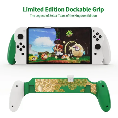 Vista 3 de JDDWIN Switch OLEDSwitch Dockable Hand Grip,Comfort handheld for Switch OLEDSwitch with Specially Ergonomic Design Compatible with Nintendo Switch