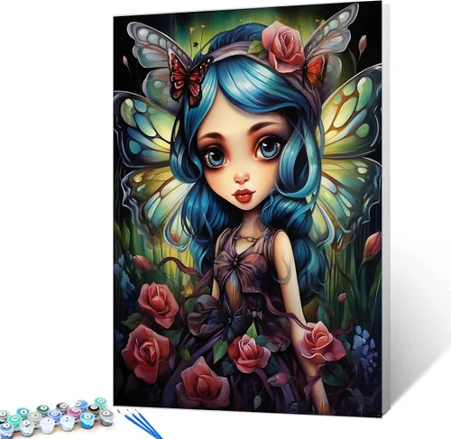 Vista 14 de Kit de pintura por números, lienzo de 16 x 20 pulgadas, pintura al óleo para niños, 16 x 20 pulgadas, pintura al óleo para adultos, adultos