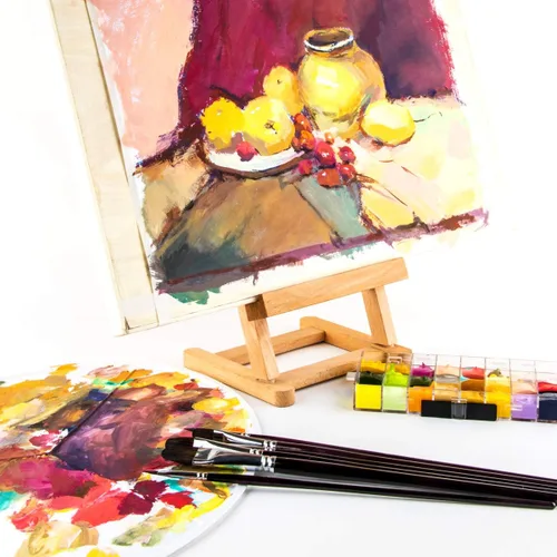 Vista 6 de Transon Red Sable Filbert Pinceles de pintura 6 piezas para acuarela, acrílico, óleo, témpera y pintura de gouache