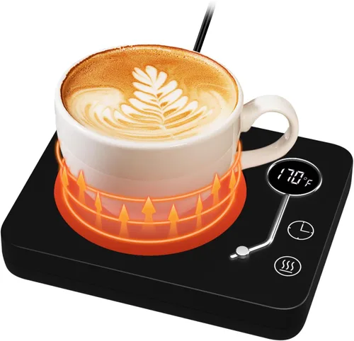 Vista 8 de Calentador de tazas de café, calentador de tazas CEROBEAR para escritorio, 3 controles de temperatura, 130 ℉/150 ℉/170 ℉, calentador de tazas