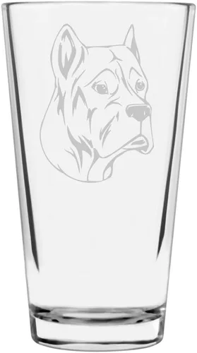 Vista 360 de Podenco Canario - Vaso de pinta de 16 onzas con temática de perro personalizado