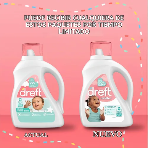 Vista 8 de Dreft Detergente líquido para ropa infantil, suave para pieles sensibles, 42 onzas líquidas, 32 cargas, paquete de 2 (el embalaje puede variar)