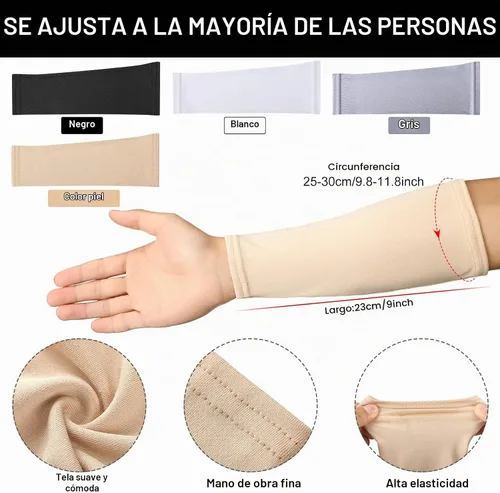 Vista 2 de 4 pares de fundas protectoras de brazo para piel fina, cubierta