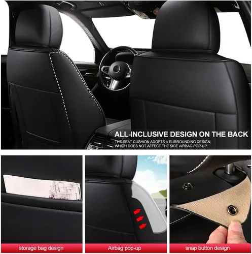 Vista 5 de Funda de asiento de automóvil para Ford Edge 2006-2019, cobertura completa, transpirable e impermeable, juego completo de accesorios