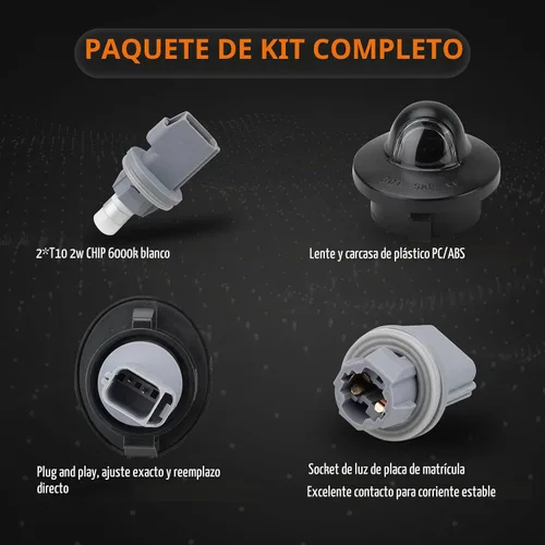 Vista 4 de Bestview Luces de matrícula, bombillas de lámpara LED para etiqueta de parachoques trasero con conjunto de cubierta de carcasa de enchufe