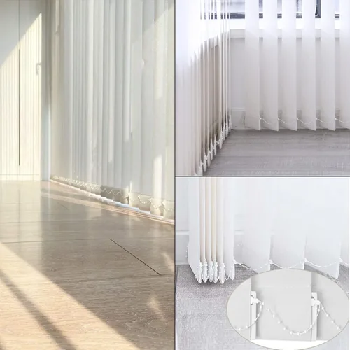 Vista 4 de Kit de reparación de pesos inferiores verticales con cadena y conector de plástico de repuesto de 32.8 ft, accesorios para persianas verticales