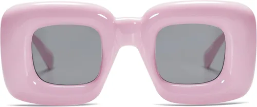 Vista 3 de VANLINKER Lindas gafas de sol cuadradas infladas para mujeres y hombres, gafas gruesas retro con marco grueso divertido máscara sombras VL9733