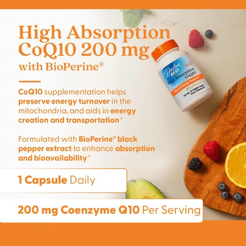 Vista 5 de CoQ10 de alta absorción de Doctor's Best. (0.007 oz), DRB-00111, 1, 1