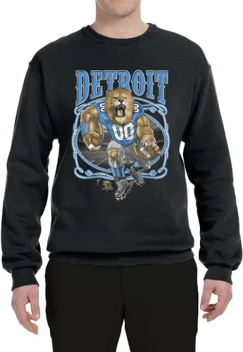 Vista 3 de Wild Bobby Hometown City Detroit Fan DET Fantasy Football Fan Pride Sports Crewneck Sweatshirt