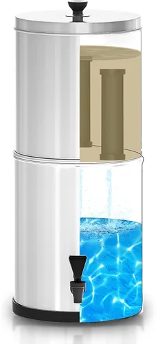 Vista 7 de Sistema de filtro de agua por gravedad de 2.9 galones Cubo de filtración de agua para el hogar, campamento al aire libre, senderismo, preparación