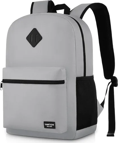 Vista 26 de YAMTION Mochila escolar, mochila clásica unisex para adolescentes con puerto USB para escuela secundaria, universidad, oficina, trabajo, viajes