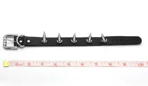 Vista 5 de MILAKOO 2 pulseras de piel sintética estilo punk con remaches y detalles de púas, Sin gemas.