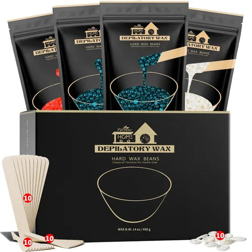 Vista 11 de 1 libra de granos de cera dura, kit de cera en perlas de Lifestance para depilación de cera dura para cabello fino y delgado, piel sensible, perlas