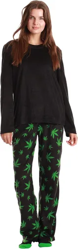 Vista 2 de Just Love - Conjunto de pijama ultrasuave para mujer, camisón, pantalón deportivo y calcetines a juego