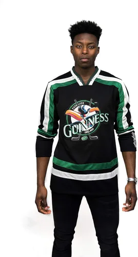 Vista 3 de Guinness Official Merchandise Guinness Hockey Jersey Embroidered Polyester Athletic Shirt Branded Hockey Jersey