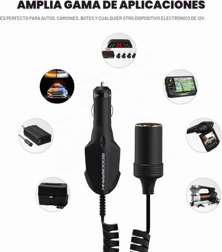 Vista 4 de GOODSMANN HID - Foco de barco de 12 V CC con cable de extensión para encendedor de cigarrillos de coche de 10 pies