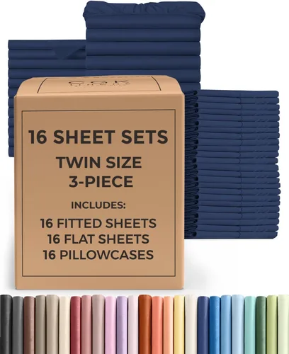 Vista 41 de Pack of 2, Twin Size 3 Piece Sheet Set - Breathable & Cooling - White