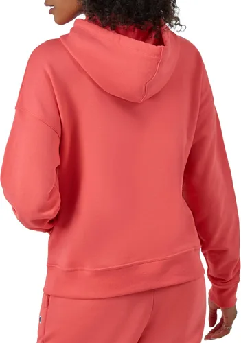 Vista 2 de Champion Sudadera con capucha para mujer, Powerblend, sudadera con capucha de forro polar para mujer, Script (talla extra grande), Guión rosa