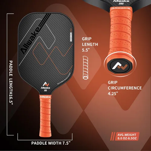 Vista 3 de Pickleball Paddles, 3k Raw Carbon Fiber, USA Pickleball Approved