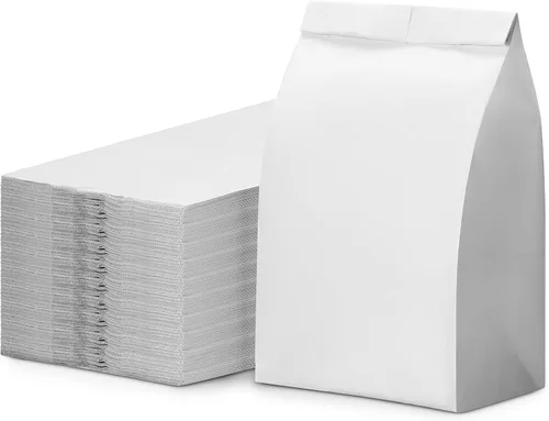 Vista 10 de Culinware Bolsas de papel kraft de 2 libras, bolsas de papel marrón duraderas para aperitivos, sándwich, pasteles, palomitas de maíz, comestibles