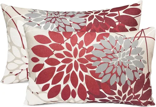 Vista 50 de Juego de 2 fundas de almohada decorativas negras boho 16x16 pulgadas, fundas de almohada de lino modernas estilo bohemia campestre para exteriores