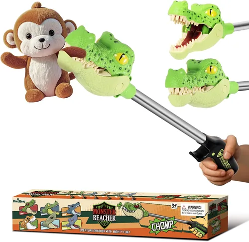 Vista 10 de DINOBROS Juguetes de dinosaurio para niños de 3 años en adelante Jurásico Dinosaurios T-Rex Grabber Toy Claw Robot Hand Snapper Dino Chomper Monster