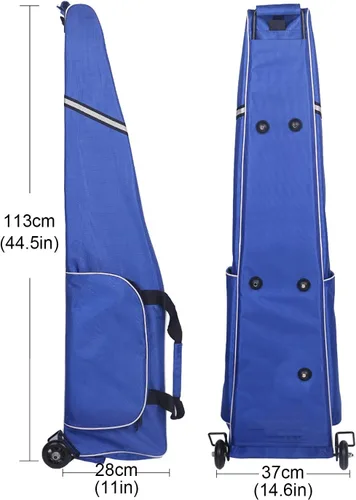 Vista 2 de Bolsa de espada de esgrima, bolsa de rodillo de esgrima, bolsa de rueda con barra de tiro para espada, sable y lámina, bolsa de esgrima portátil