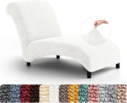 Vista 18 de PAULATO BY GA.I.CO. Funda para Silla de Tumbona Sin Brazos - Funda Deslizante para Silla de Tumbona - Funda para Sofá de Salón - Fundas Deslizantes