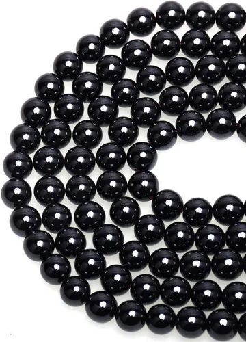 Vista 18 de Cuentas sueltas de 0.315 pulgadas/8mm de piedra natural redonda para hacer joyas con cordón elástico