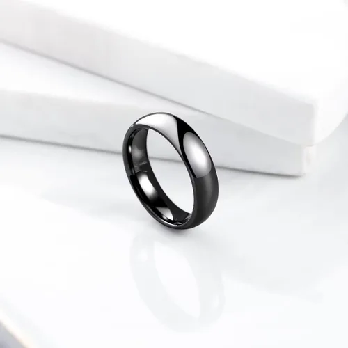 Vista 122 de King Will Alianza de boda de carburo de tungsteno para hombres y mujeres, anillos de promesa para parejas abovedados de alto pulido