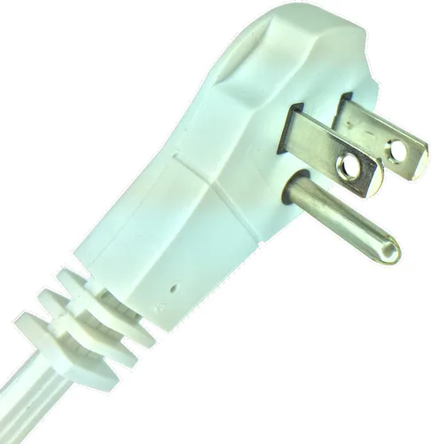 Vista 2 de Webber CW43577 - Cable de extensión triple de enchufe plano de perfil bajo (9 pies), color blanco