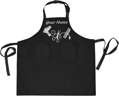 Vista 10 de Delantal unisex personalizado para peluqueros – bata ajustable para estilista – Regalos personalizados