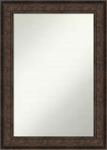 Vista 1056 de Amanti Art Espejo de pared personalizado no biselado (25 x 25 pulgadas), marco de bronce acentuado, varios tamaños personalizados, espejo de baño