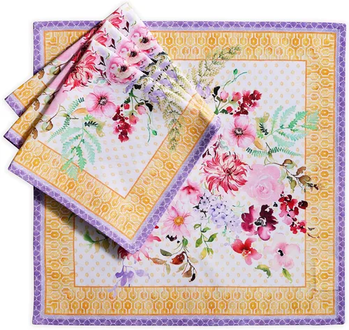 Vista 94 de Maison d' Hermine Juego de 4 servilletas de tela 100% algodón, suaves y duraderas, servilletas cuadradas reutilizables para uso diario, lavables