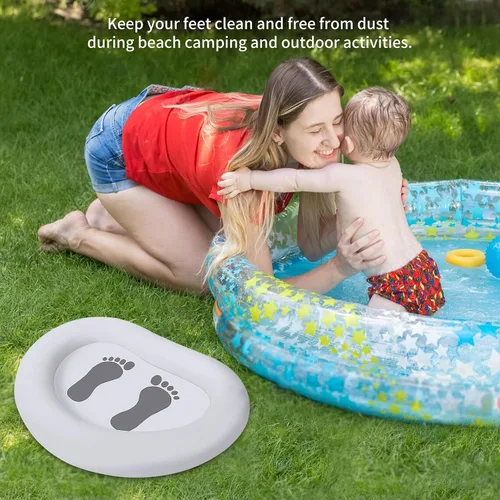 Vista 4 de Cuenca inflable de baño de pies para piscina, lavabo de pies para escalera de entrada de piscina, lavabo de pies para piscinas sobre el suelo