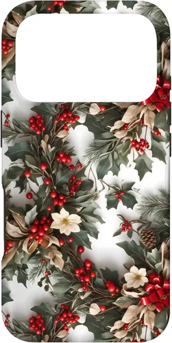 Vista 30 de Casa Decoración de vacaciones Decoración de corona Festivo Navidad caso para iPhone 16
