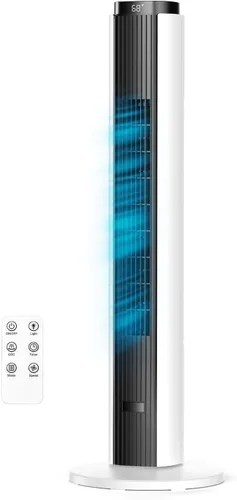 Vista 11 de ZAFRO Ventilador de torre para dormitorio, ventilador oscilante de 90° con 4 modos, 3 velocidades, velocidad de 25 pies/s, temporizador de 12 horas