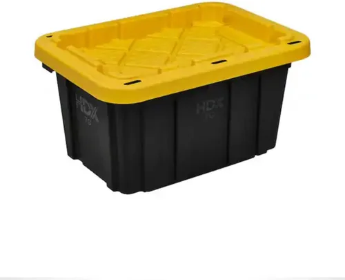 Vista 4 de HDX HDX - Bolsa de almacenamiento de plástico de polipropileno resistente, 27 galones, color negro (paquete de 4)