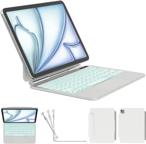 Vista 10 de Funda para teclado para iPad Air 11/Pro 11 (1-4), trackpad de Negro