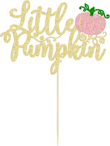 Vista 3 de Gyufise Decoración para pastel de calabaza pequeña, decoración de pastel de calabaza, baby shower, decoración para tartas temáticas de otoño, baby